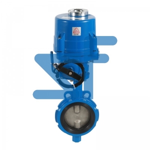 Electric midline butterfly valve