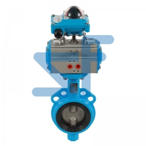 Pneumatic midline butterfly valve